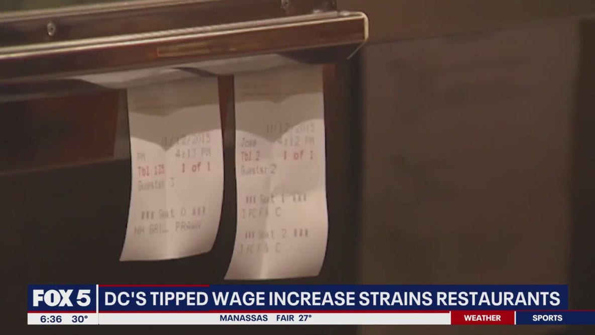 DC's tipped wage increase puts strain on some restaurants